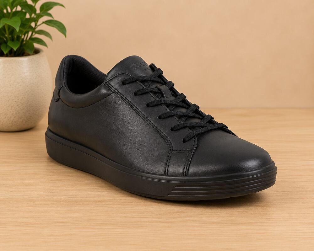 USED ECCO Soft Classic Women's Shoe Size 8–8.5 Leather Black